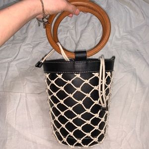 INC International Black Bucket Bag With a Strap